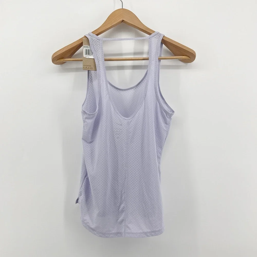 NWT Nike‎ Womens Dri-FIT Mesh Training Tank Top Oxygen Purple DX0133-536 XS